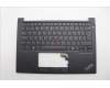Lenovo 5M11P32428 C-Cover with keyboard, Slovenian, Black, Backlight, UK