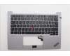 Lenovo 5M11P32689 C-Cover with keyboard, Czech Slovakian, Arctic Grey, Backlight, UK