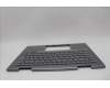 Lenovo 5M11P35018 C-Cover with keyboard, Norwegian, Luna Grey, Fingerprint, WLAN, UK