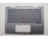 Lenovo 5M11P35038 C-Cover with keyboard, Czech Slovakian, Luna Grey, Fingerprint, WWAN, UK