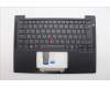 Lenovo 5M11P69386 C-Cover with keyboard, Bulgarian, Black, Backlight, UK