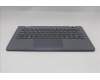 Lenovo 5M11Q55271 C-Cover with keyboard, Belgian, Luna Grey, Non-Backlight, World Face Camera, UK