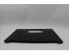 Lenovo 5M11Q60617 C-Cover with keyboard, German, Black, Backlight, UK