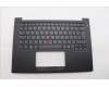 Lenovo 5M11Q60849 C-Cover with keyboard, Portuguese, Black, Backlight, Smart Card Reader, UK