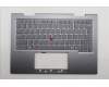 Lenovo 5M11R38857 C-Cover with keyboard, USA English, Luna Grey, FingerPrint Reader, WLAN, US