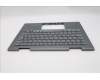 Lenovo 5M11R38912 C-Cover with keyboard, UK English, Luna Grey, FingerPrint Reader, WLAN, UK