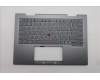 Lenovo 5M11R39428 C-Cover with keyboard, Greek, Luna Grey, FingerPrint Reader, WWAN, US