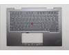 Lenovo 5M11R39479 C-Cover with keyboard, Arabic, Luna Grey, FingerPrint Reader, WWAN, US