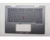 Lenovo 5M11R39514 C-Cover with keyboard, Italian, Luna Grey, FingerPrint Reader, WWAN, UK