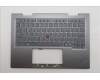 Lenovo 5M11R39519 C-Cover with keyboard, Korean, Luna Grey, FingerPrint Reader, WWAN, US