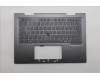 Lenovo 5M11R91423 C-Cover with keyboard, French, Grey, Backlight, FingerPrint Reader, US
