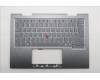 Lenovo 5M11R91447 C-Cover with keyboard, Norwegian, Grey, Backlight, FingerPrint Reader