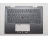 Lenovo 5M11R91455 C-Cover with keyboard, Slovenian, Grey, Backlight, FingerPrint Reader, UK