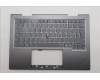 Lenovo 5M11R91459 C-Cover with keyboard, Swedish/Finnish, Grey, Backlight, FingerPrint Reader, UK