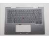 Lenovo 5M11R91478 C-Cover with keyboard, Arabic, Grey, Backlight, FingerPrint Reader, WWAN, US