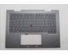 Lenovo 5M11R91510 C-Cover with keyboard, Icelandic, Grey, Backlight, FingerPrint Reader, WWAN, UK