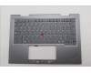 Lenovo 5M11R91532 C-Cover with keyboard, Spanish, Grey, Backlight, FingerPrint Reader, WWAN, UK