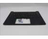Lenovo 5M11S09772 C-Cover with keyboard, German, Black, Backlight, UK