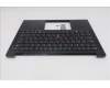 Lenovo 5M11S09774 C-Cover with keyboard, German, Black, Backlight, UK