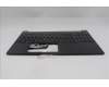 Lenovo 5M11S10179 C-Cover with keyboard, German, Black, Backlight, UK