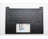 Lenovo 5M11S26908 C-Cover with keyboard, US English Euro, Black, Backlight, US