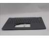 Lenovo 5M11S30352 C-Cover with keyboard, German, Luna Grey, Backlight, No World Face Camera, Heat Staking, UK
