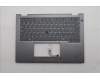 Lenovo 5M11S30379 C-Cover with keyboard, Spanish, Luna Grey, Backlight, No World Face Camera, Heat Staking, UK