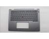 Lenovo 5M11S30395 C-Cover with keyboard, UK English, Luna Grey, Backlight, No World Face Camera, Heat Staking, UK