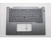 Lenovo 5M11S30520 C-Cover with keyboard, Nordic, Luna Grey, Backlight, World Face Camera, Heat Staking, UK