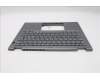 Lenovo 5M11S30520 C-Cover with keyboard, Nordic, Luna Grey, Backlight, World Face Camera, Heat Staking, UK