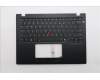 Lenovo 5M11S30602 C-Cover with keyboard, US English Euro, Black, Backlight, Heat Staking