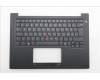 Lenovo 5M11T54323 C-Cover with keyboard, Switzerland, Black, Backlight, UK