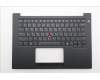 Lenovo 5M11T55143 C-Cover with keyboard, Greek, Black, Backlight, Smart Card Reader, US