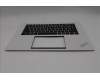 Lenovo 5M11U08088 C-Cover with keyboard, US English Euro, White, FingerPrint, US