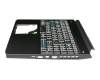 6037B0154104 original Acer keyboard incl. topcase DE (german) black/black with backlight