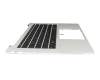 6051B1497901 original HP keyboard incl. topcase DE (german) black/silver with backlight