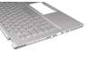 6053B1788221 original Asus keyboard incl. topcase DE (german) silver/silver with backlight