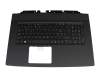 63000101KC01 original Acer keyboard incl. topcase SF (swiss-french) black/black with backlight