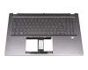 6B.ABDN2.014 original Acer keyboard incl. topcase DE (german) grey/grey with backlight