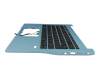 6B.HJNN8.020 original Acer keyboard incl. topcase DE (german) black/blue with backlight