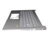 6B.HSEN2.046 original Acer keyboard incl. topcase DE (german) silver/silver with backlight
