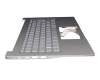 6B.HSEN2.046 original Acer keyboard incl. topcase DE (german) silver/silver with backlight