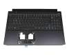 6B.QAUN2.014 original Acer keyboard incl. topcase DE (german) black/white/black with backlight (Connection cable 16mm)