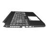 6B.QCCN2.014 original Acer keyboard incl. topcase DE (german) black/white/black with backlight