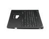 6B.VLJN7.011 original Acer keyboard incl. topcase DE (german) black/black with backlight