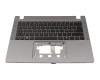 6BB8JN7011 original Acer keyboard incl. topcase DE (german) black/grey with backlight