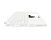 6BC5HN7011 original Acer keyboard incl. topcase DE (german) white/white with backlight (with pen compartment)
