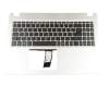 6BH5KN2014 original Acer keyboard incl. topcase DE (german) black/silver with backlight
