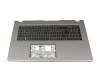 6BKHLN8023 original Acer keyboard incl. topcase DE (german) black/grey with backlight