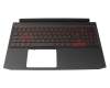 6BQ7KN2051 original Acer keyboard incl. topcase FR (french) black/black with backlight